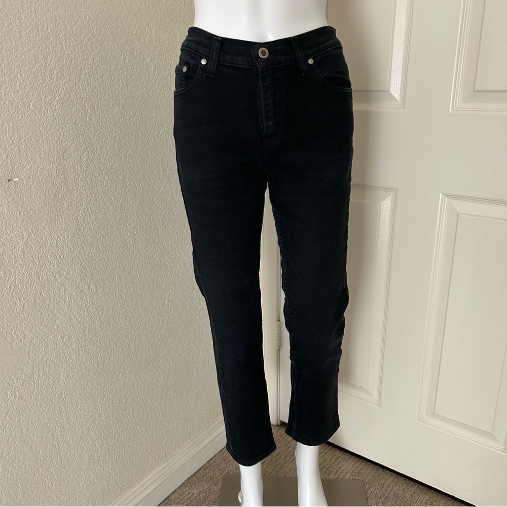 Levi's Silver Tab Black Ankle Length High Waist Cotton Blend Denim Jeans - 5/6